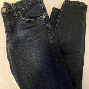 Blank NYC Brand Skinny Jeans Mid Rise Dark Blue Cropped Above Ankle Size 27 EUC